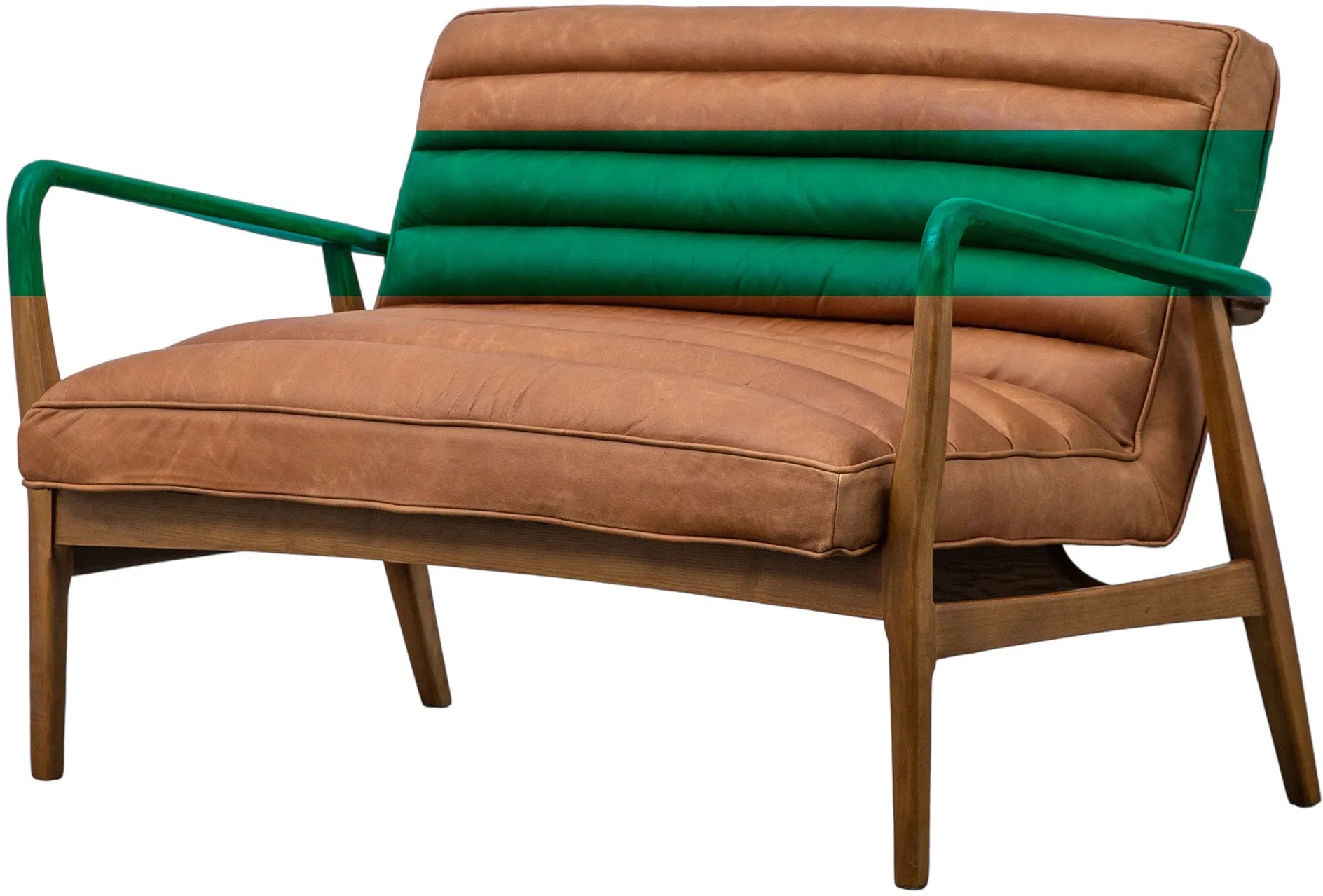 Gallery Direct Datsun 2 Seater Sofa in Vintage Brown Leather