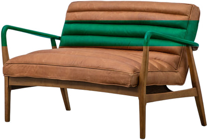 Gallery Direct Datsun 2 Seater Sofa in Vintage Brown Leather