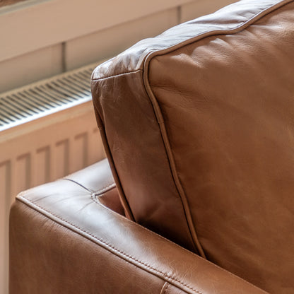 Gallery Direct Osborne 3 Seat Sofa in Vintage Brown