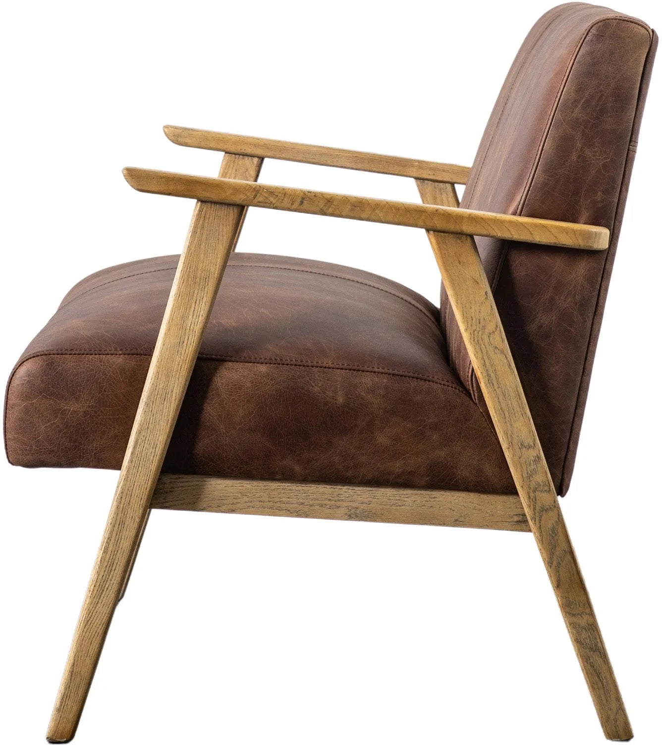 Gallery Direct Neyland 2 Seater Sofa in Vintage Brown Leather