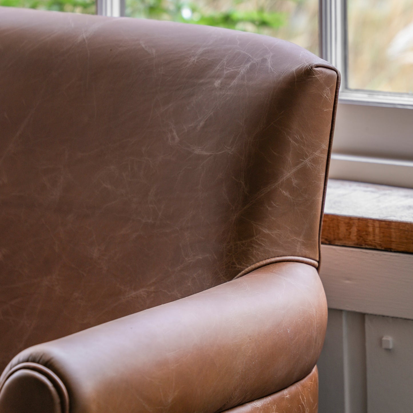 Gallery Direct Mr. Paddington Sofa in Vintage Brown Leather