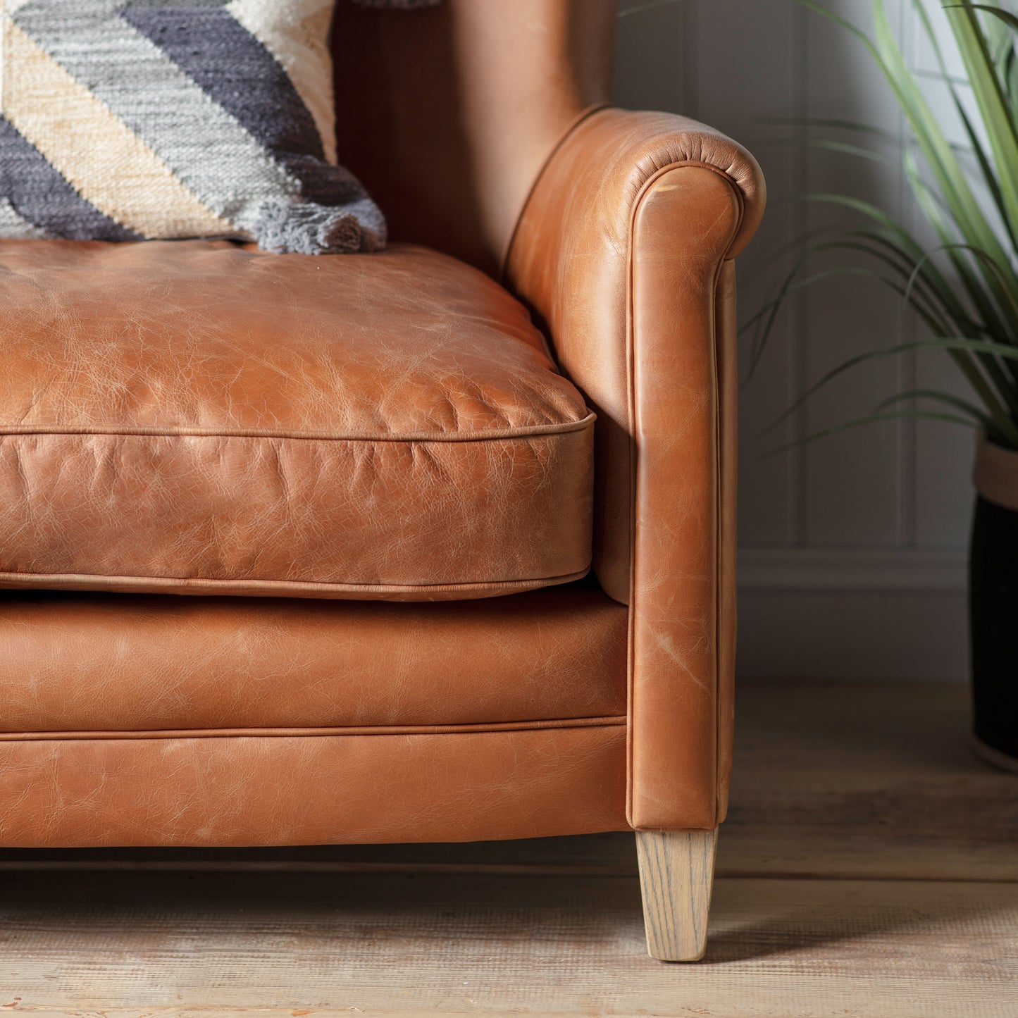 Gallery Direct Mr. Paddington Sofa in Vintage Brown Leather