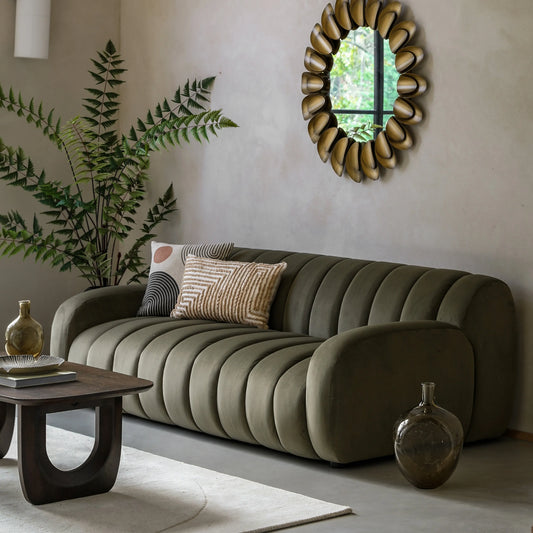 Gallery Direct Coste 3 Seater Sofa in Moss