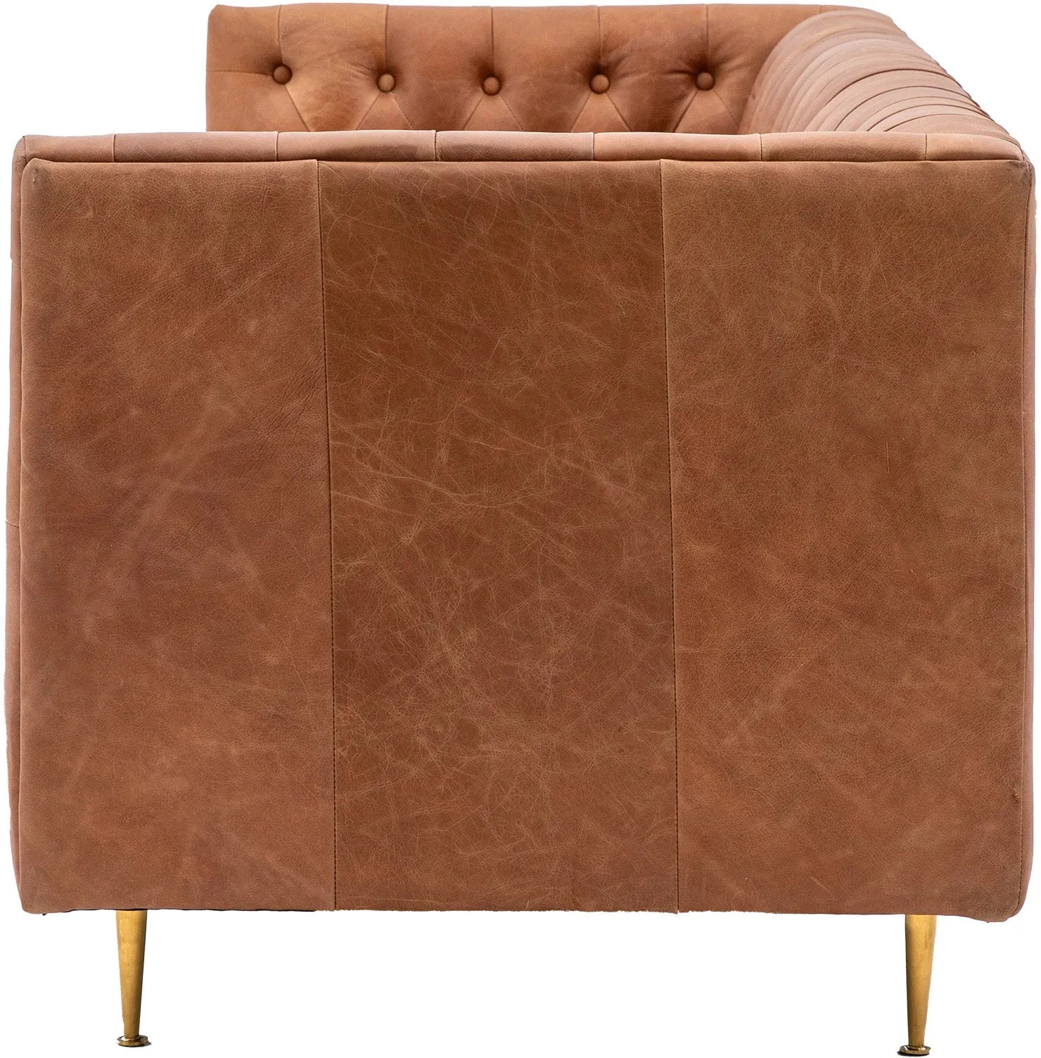 Gallery Direct Dalton 3 Seat Sofa in Antique Brown Leather