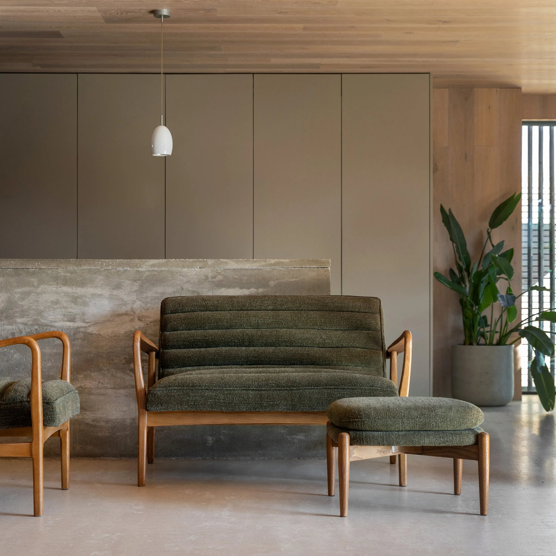 Gallery Direct Datsun 2 Seater Sofa in Green Boucle