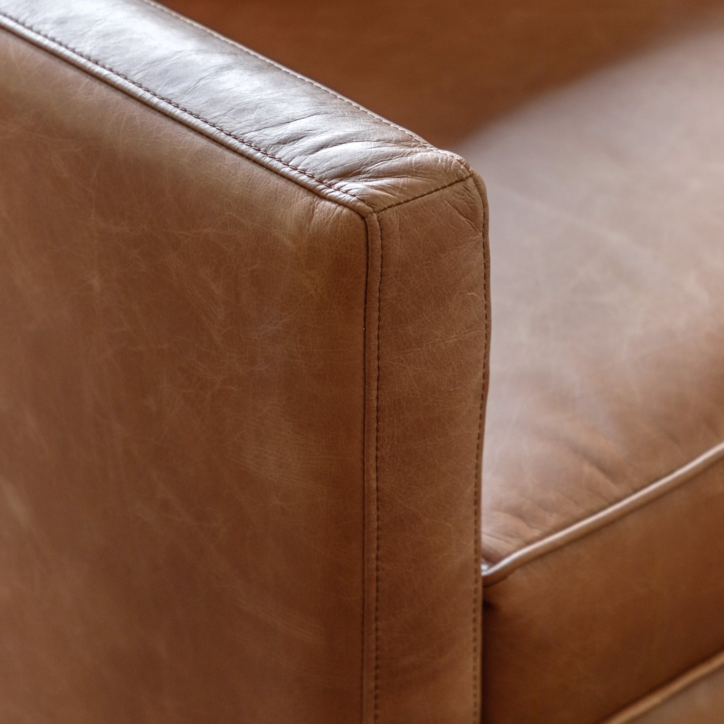Gallery Direct Osborne 2 Seat Sofa In Vintage Brown