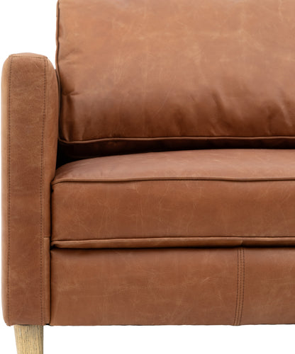 Gallery Direct Osborne 2 Seat Sofa In Vintage Brown
