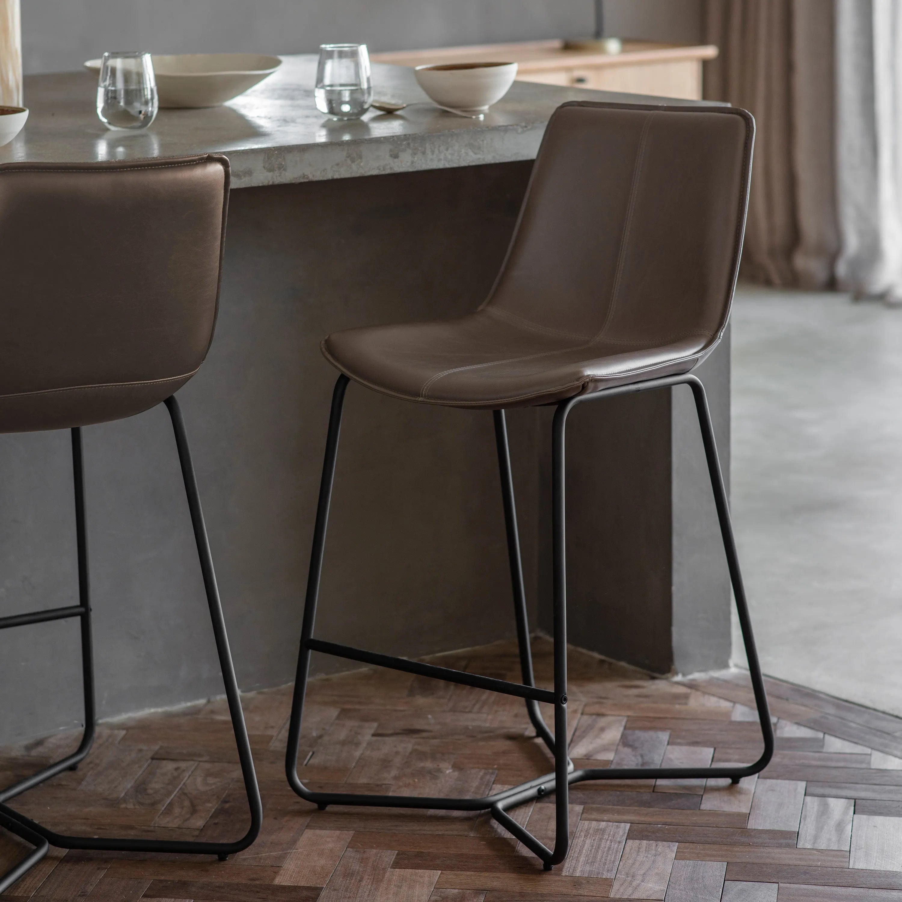Gallery Direct Pair of Hawking Bar Chairs in Ember