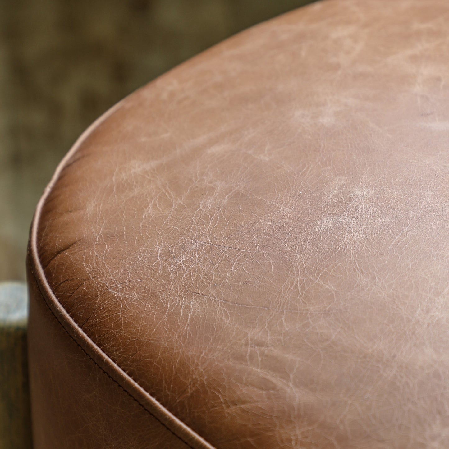 Gallery Direct Tindon Footstool in Vintage Brown Leather