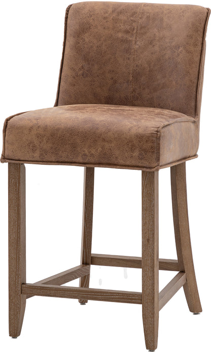 Gallery Direct Pair of Tarnby Bar Stools in Brown