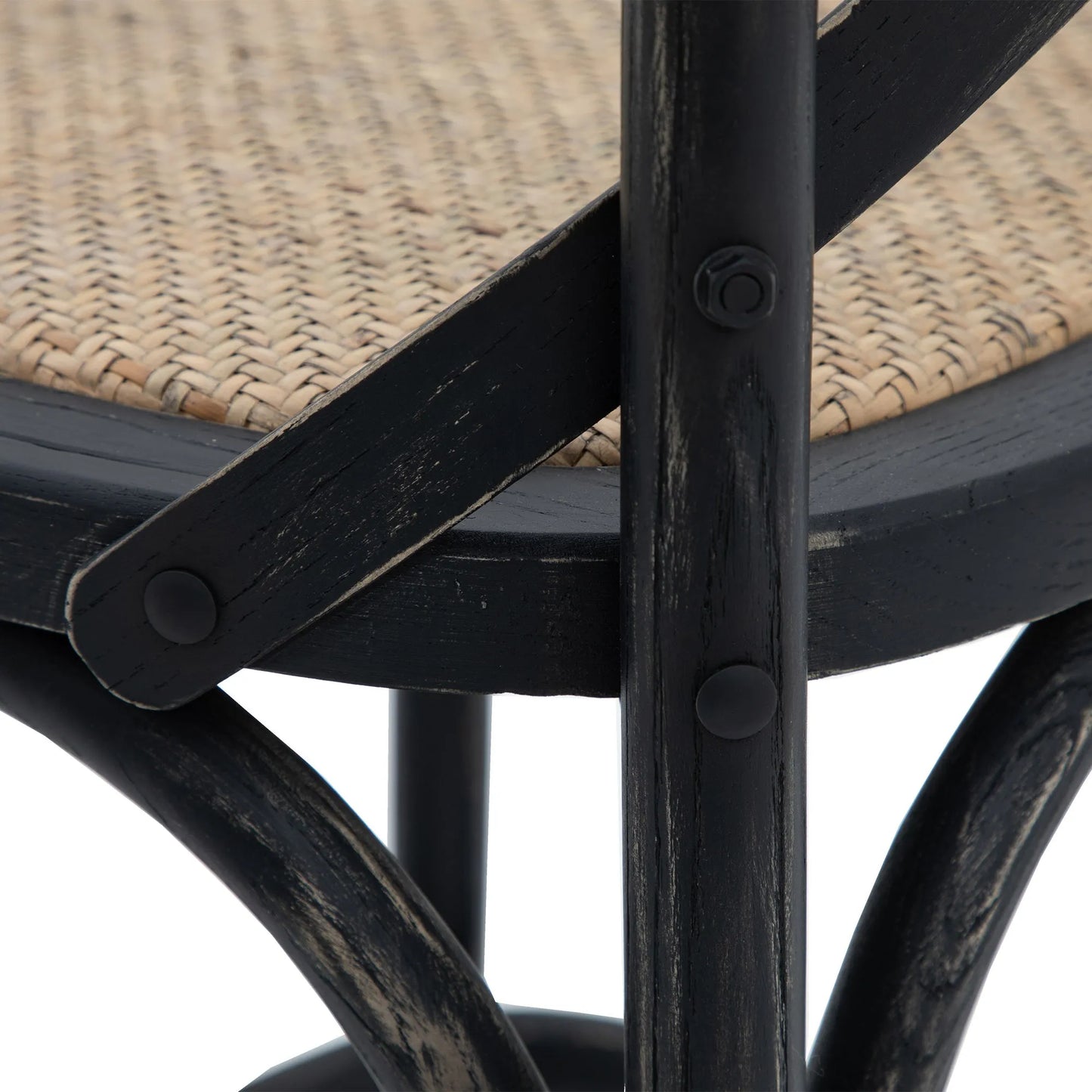 Gallery Direct Cafe Pair of Stools in Black Rattan