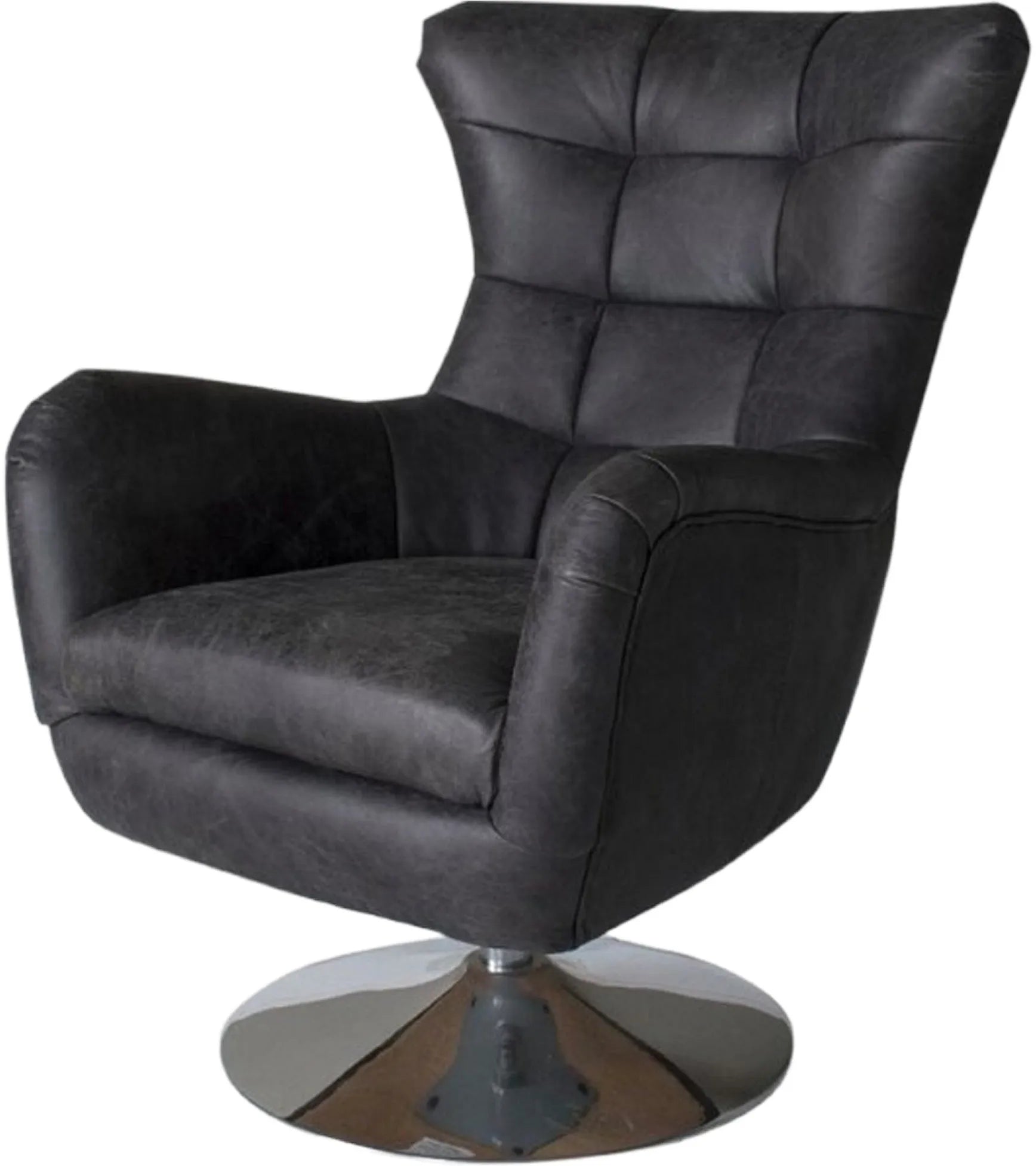 Gallery Direct Bristol Swivel Chair in Antique Ebony