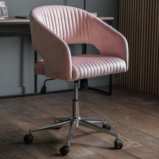 Gallery Direct Murray Swivel Chair in Pink