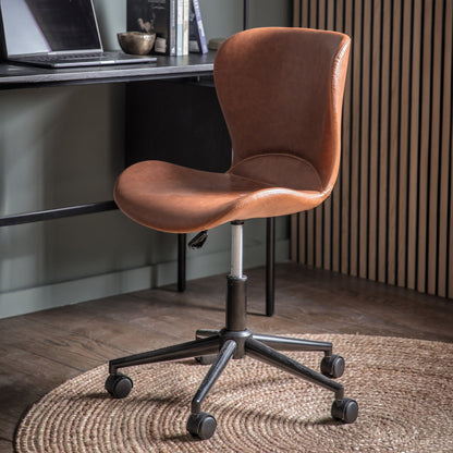 Gallery Direct Mendel Swivel Chair in Brown