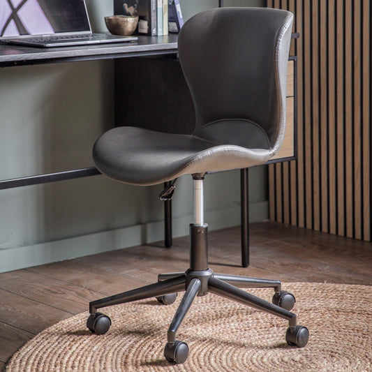 Gallery Direct Mendel Swivel Chair in Charcoal