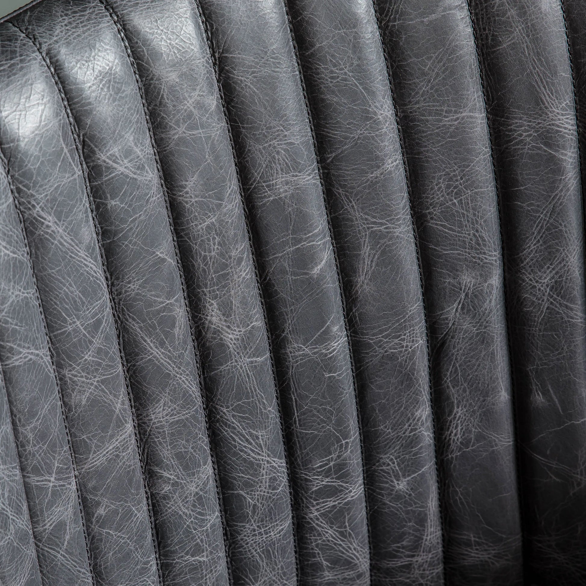 Gallery Direct Curie Swivel Chair in Antique Ebony Leather