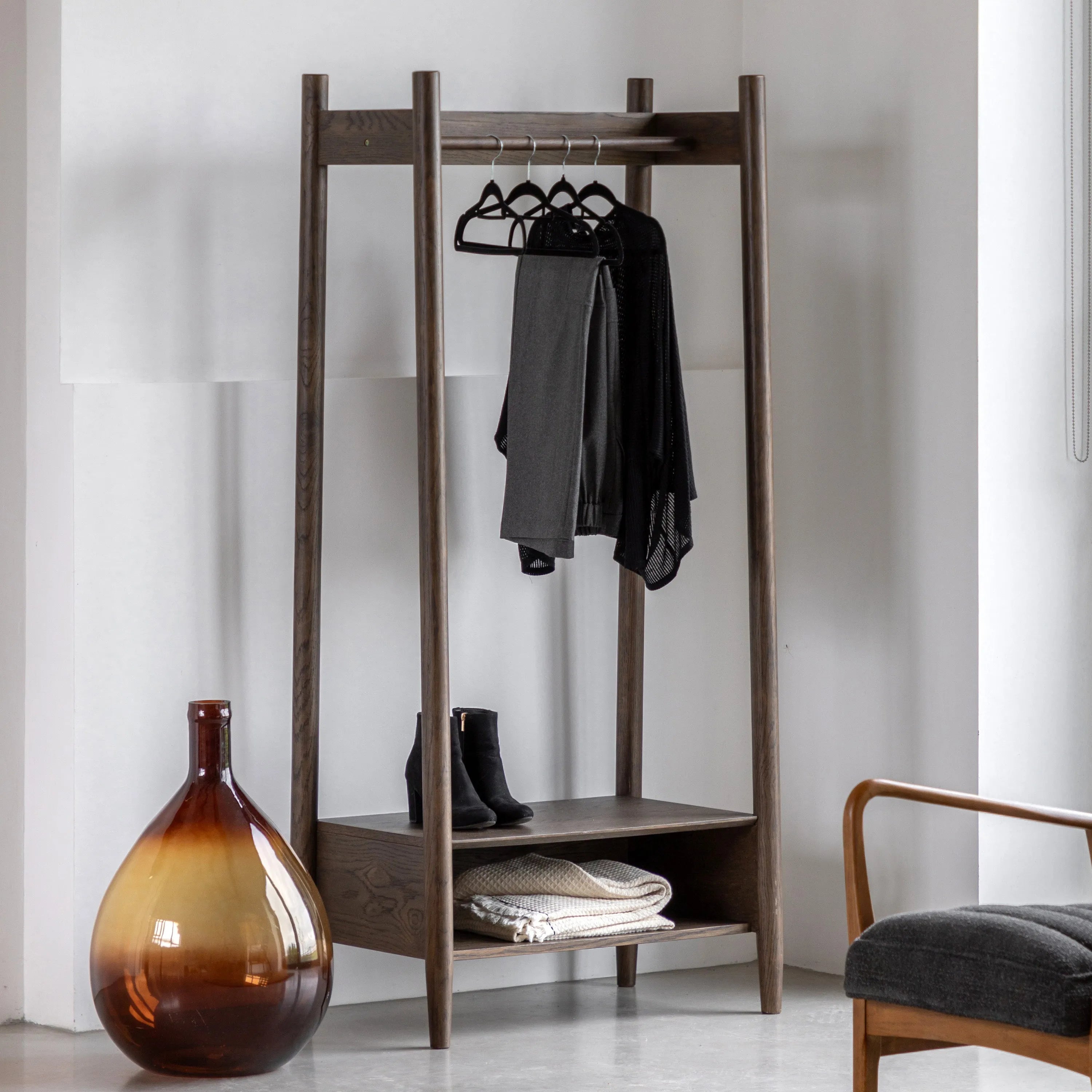 Gallery Direct Hatfield Open Wardrobe Smoked