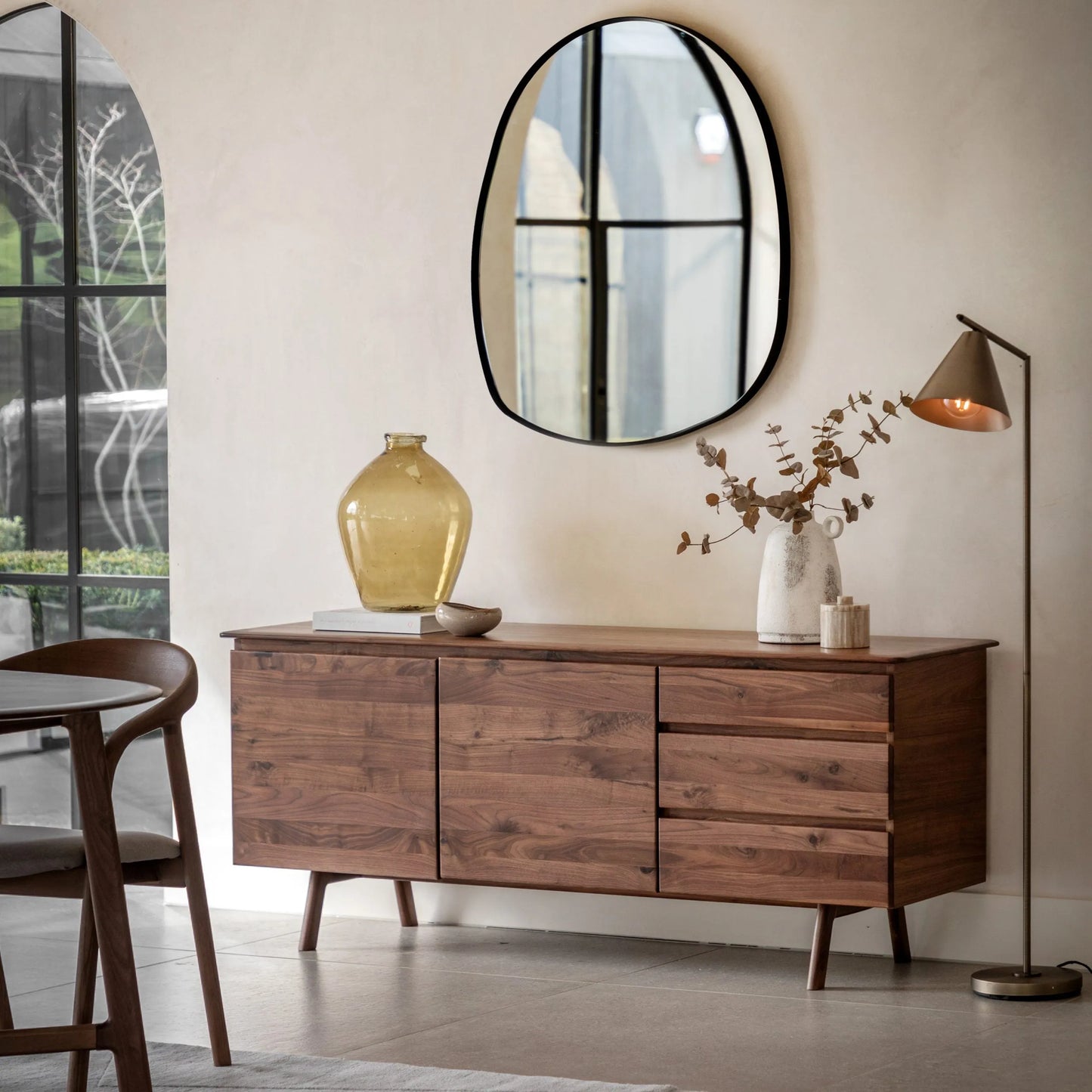 Gallery Direct Madrid 2 Door 3 Drawer Sideboard in Walnut