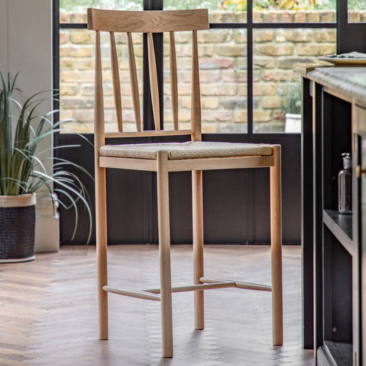 Gallery Direct Pair of Eton Bar Stools in Natural