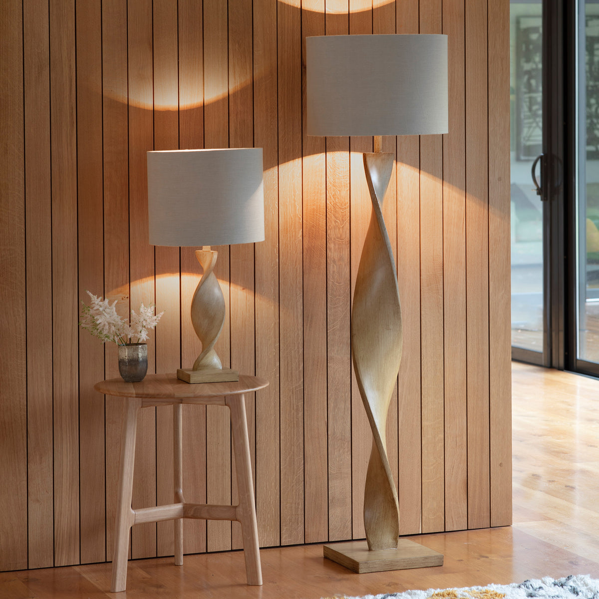 Gallery Direct Abia Floor Lamp, styled in a room setting