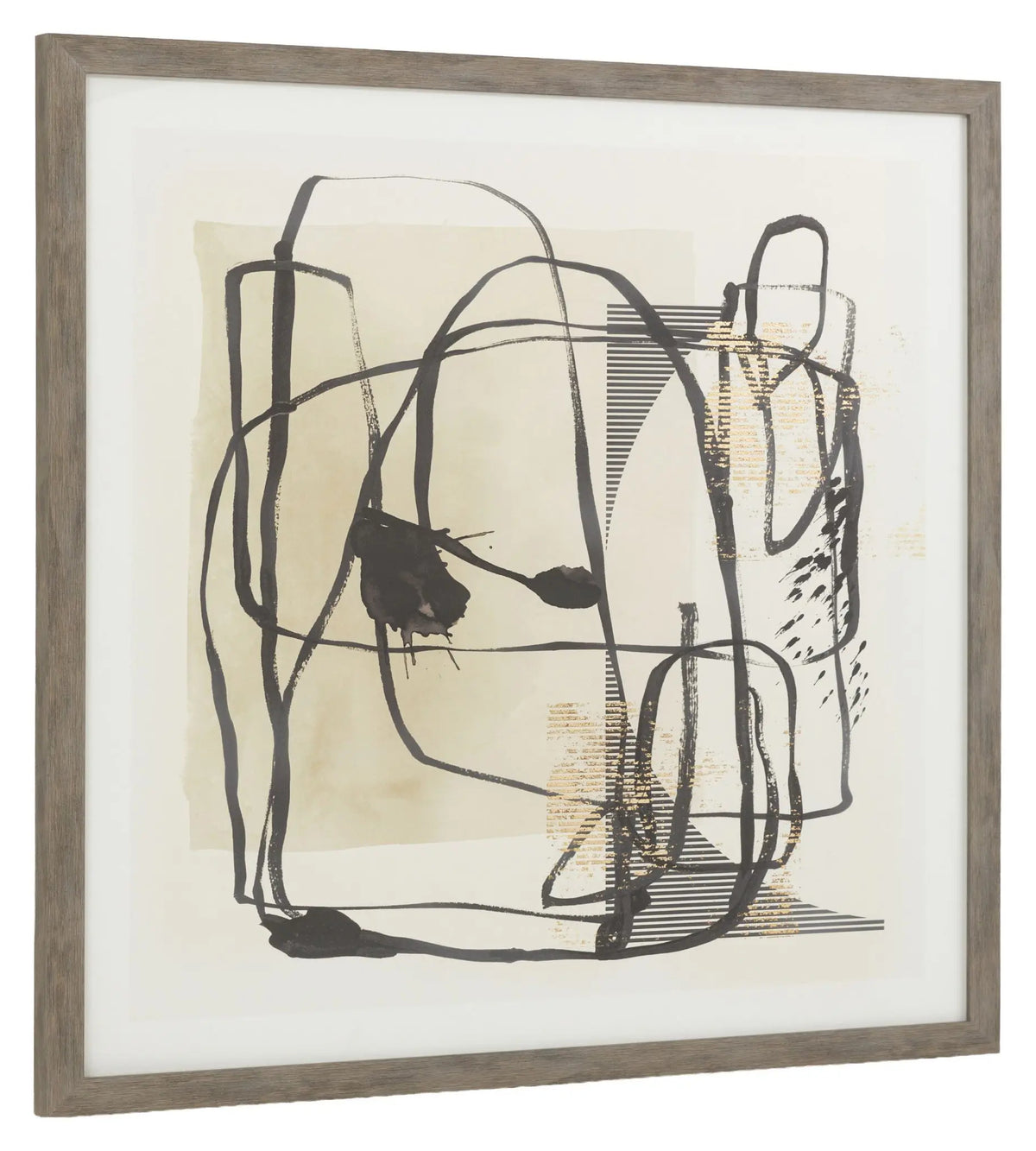 Gallery Direct Abstract Framed Art, right angled view of the framed abstract print