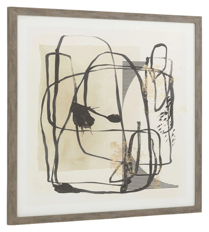 Gallery Direct Abstract Framed Art, right angled view of the framed abstract print