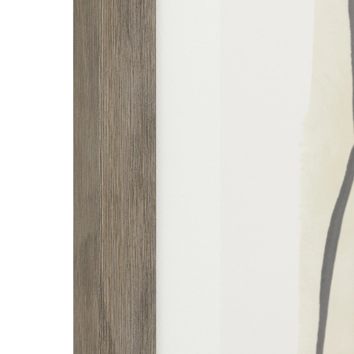 Gallery Direct Abstract Framed Art, close-up of the frame texture and neutral print