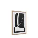Gallery Direct Abstract Noir et Blanc Framed Artwork is a geometric statement piece in a light wood effect frame