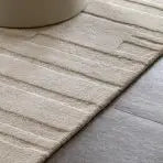 Gallery Direct Albany Tufted cream Tonal Rug has an abstract pattern within the plush hand tufted pile