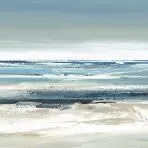 Along the Coastline Framed Canvas from Gallery Direct is an evocative coastal vision using a mix of blues, greens and sandy colourways to capture the raw energy of the crashing waves