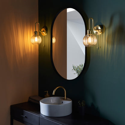 Gallery Direct Alvis Bathroom Wall Light, styled in a room setting