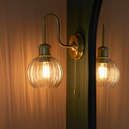 Gallery Direct Alvis Bathroom Wall Light, styled in a room setting