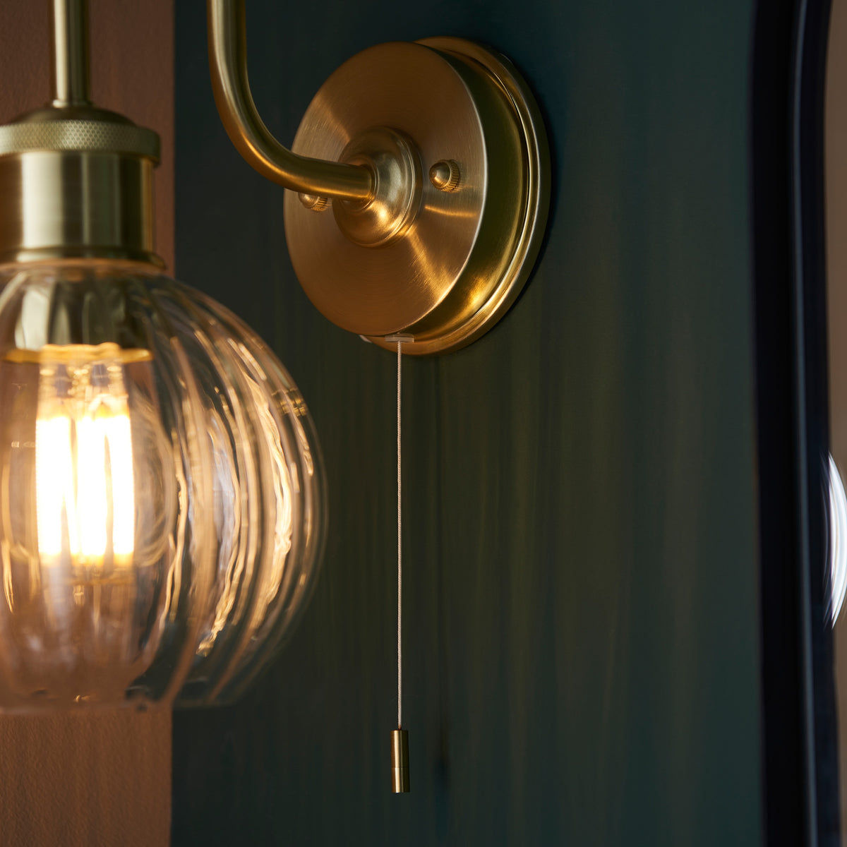 Gallery Direct Alvis Bathroom Wall Light, styled in a room setting