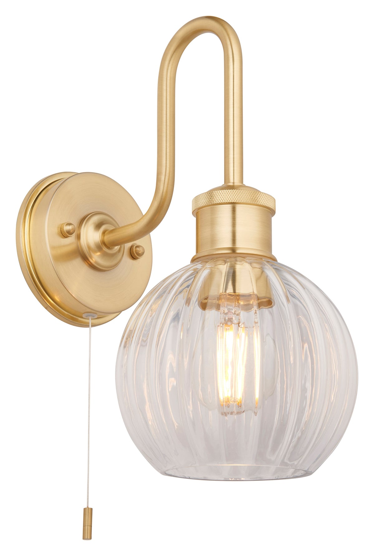 Gallery Direct Alvis Bathroom Wall Light, complete product view on a white background
