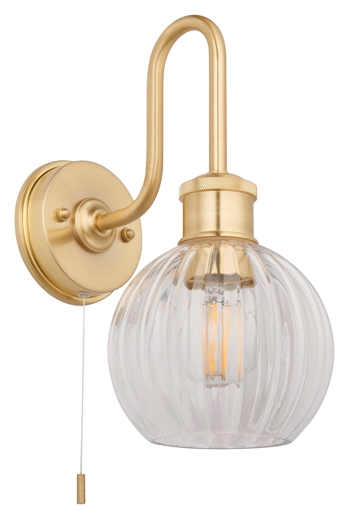 Gallery Direct Alvis Bathroom Wall Light, complete product view on a white background