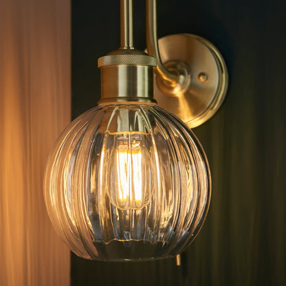 Gallery Direct Alvis Bathroom Wall Light, close-up of the finish and design