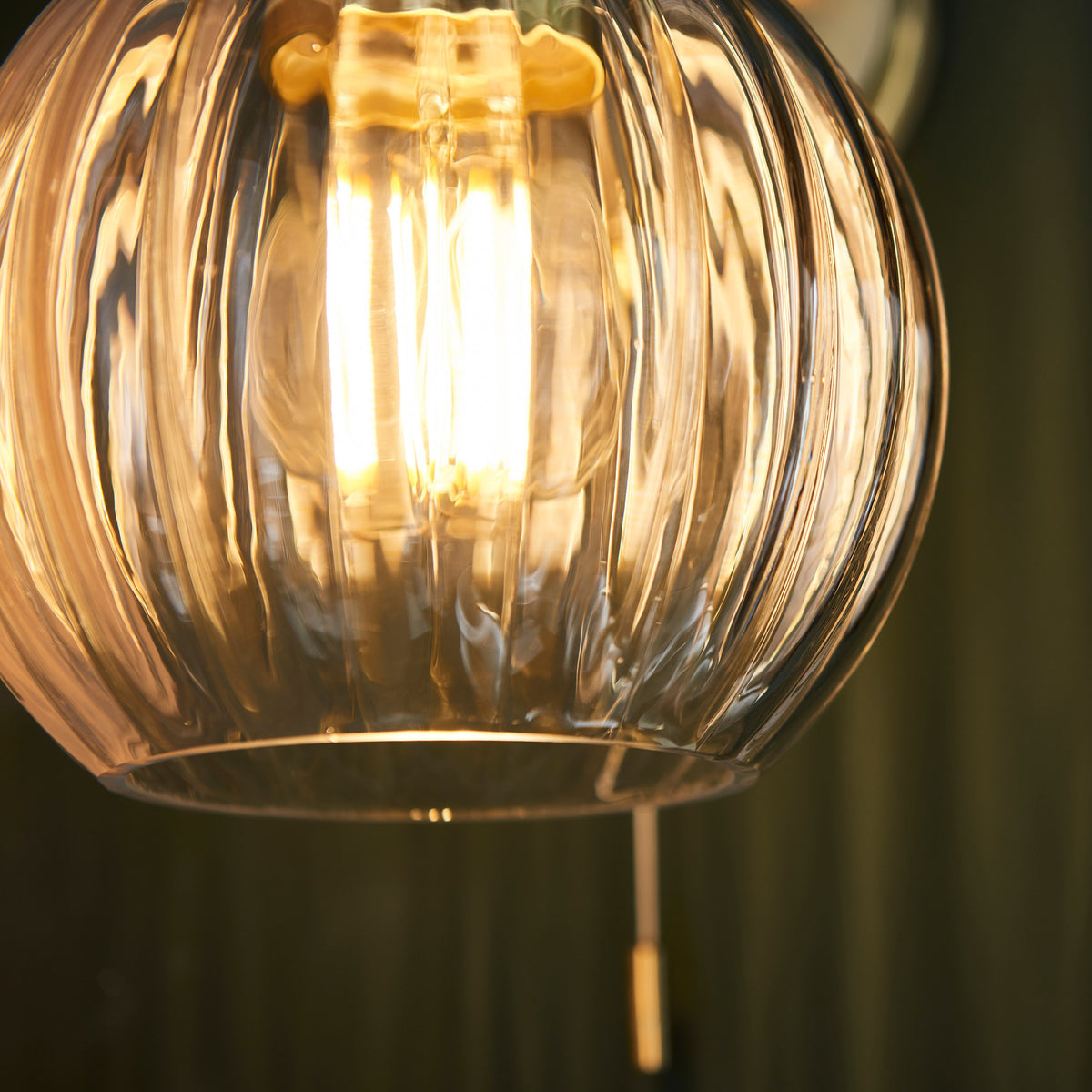 Gallery Direct Alvis Bathroom Wall Light, close-up of the finish and design