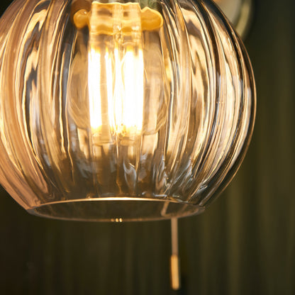 Gallery Direct Alvis Bathroom Wall Light, close-up of the finish and design