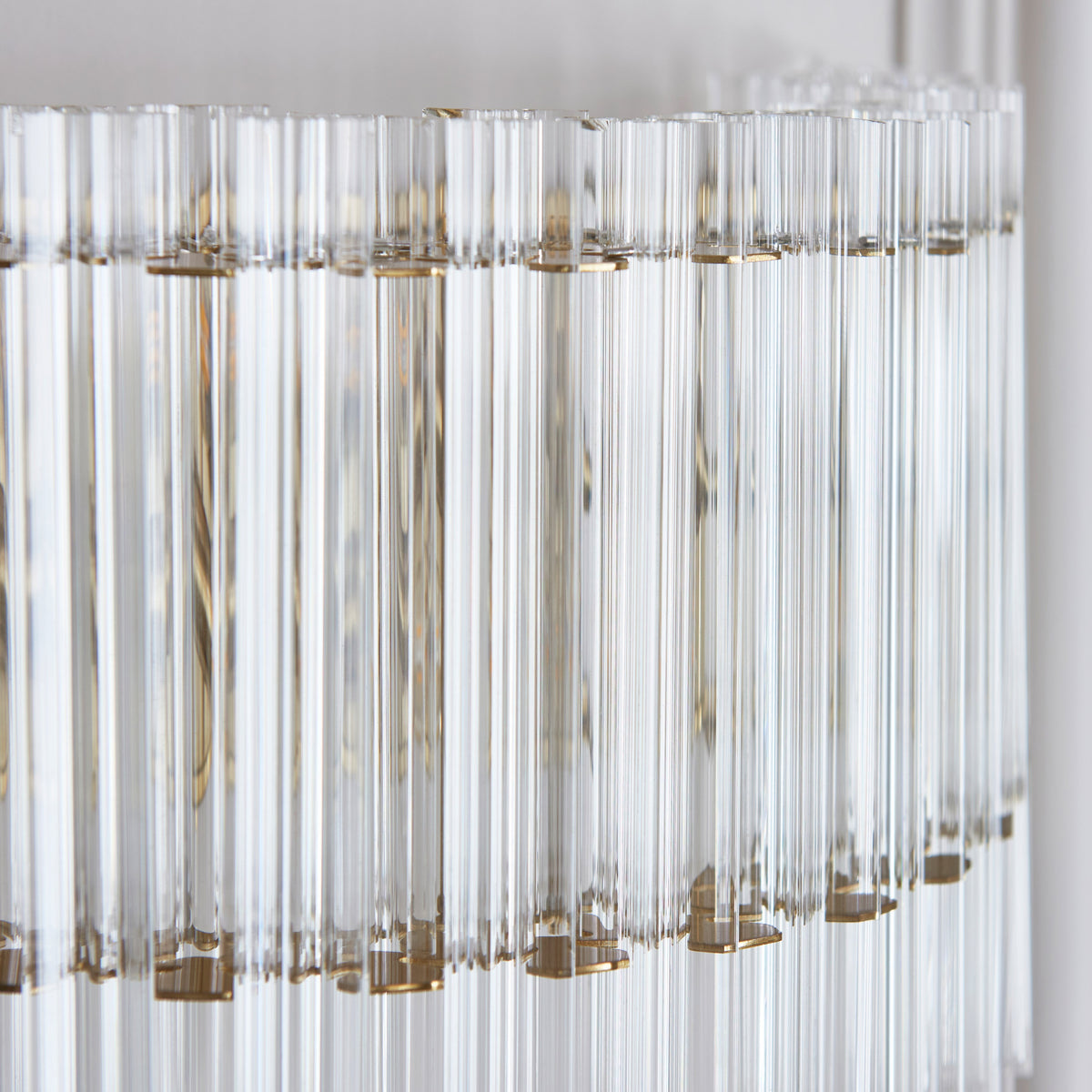 Gallery Direct Amapa 2 Wall Light Brushed Aged Brass, close-up of the finish and design