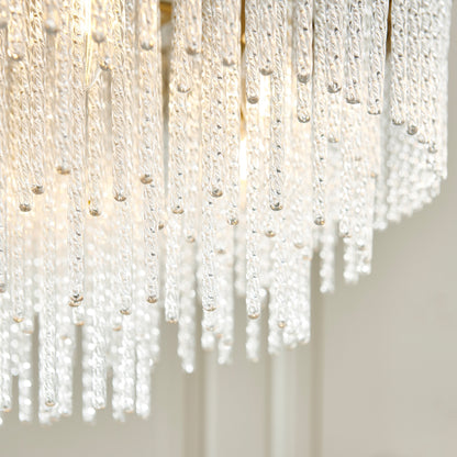 Gallery Direct Anistoria Grand 9 Pendant Light Brushed Aged Brass, close-up of the finish and design