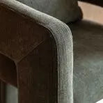 Gallery Direct Arezzo Armchair in Green upholstery with a modern structural silhouette
