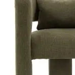 Gallery Direct Arezzo Armchair in a rich Green upholstery with a modern aesthetic making this a perfect accent chair