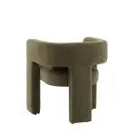 Gallery Direct Arezzo Armchair in Green upholstery has a unique 3 legged design making this the perfect accent chair