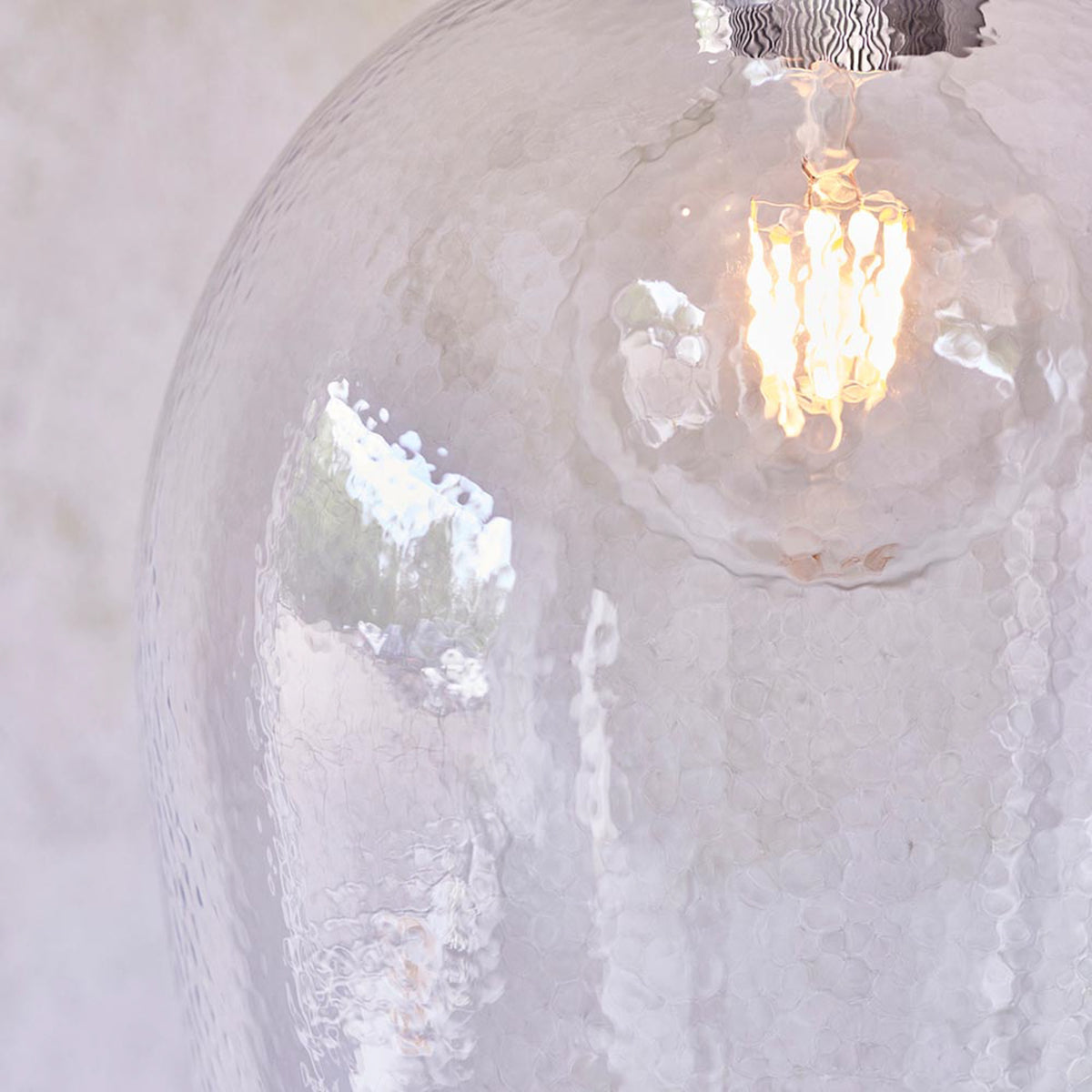 Gallery Direct Arlo 1 Large Pendant Light Bright Nickel, close-up of the finish and design