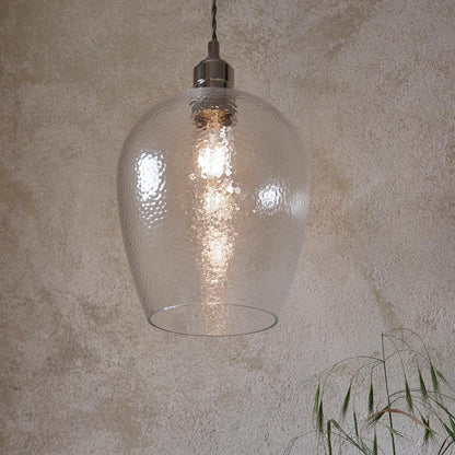 Gallery Direct Arlo 1 Medium Pendant Light Bright Nickel, styled in a room setting