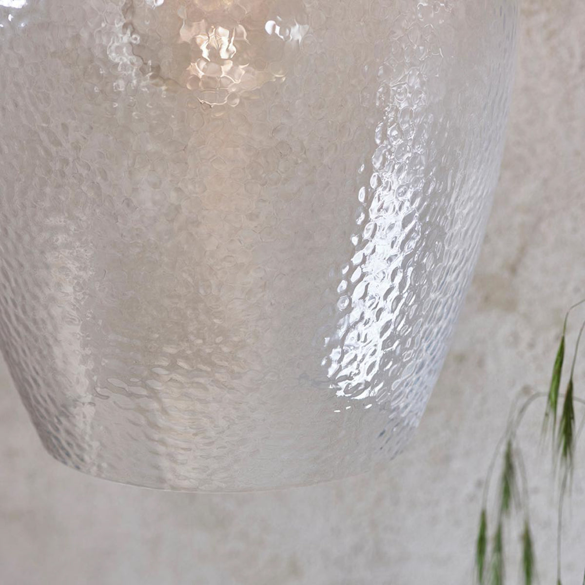 Gallery Direct Arlo 1 Medium Pendant Light Bright Nickel, close-up of the finish and design