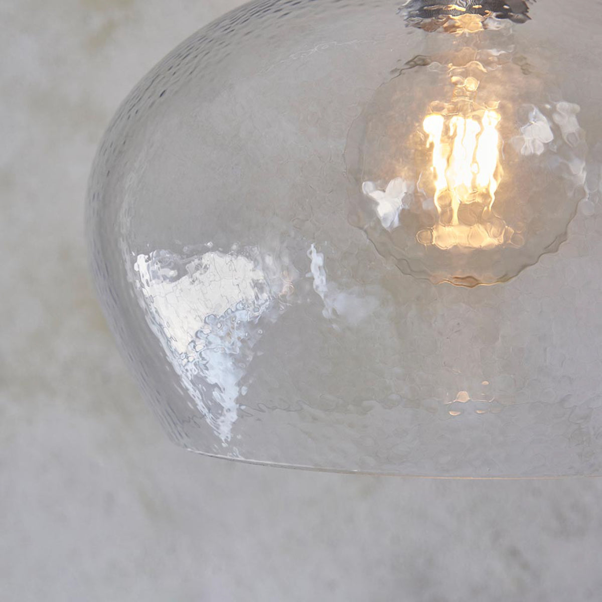 Gallery Direct Arlo 1 Pendant Light Bright Nickel, close-up of the finish and design