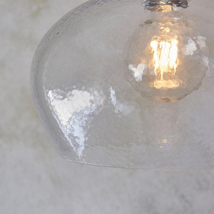 Gallery Direct Arlo 1 Pendant Light Bright Nickel, close-up of the finish and design