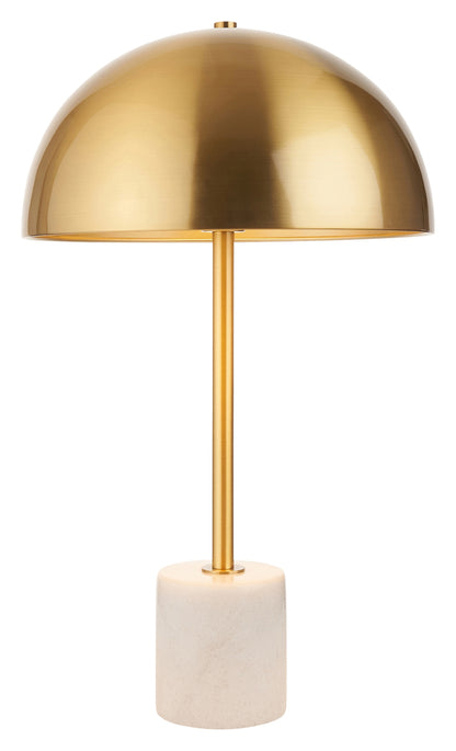 Gallery Direct Astoria Table Lamp Brass and Marble, complete product view on a white background