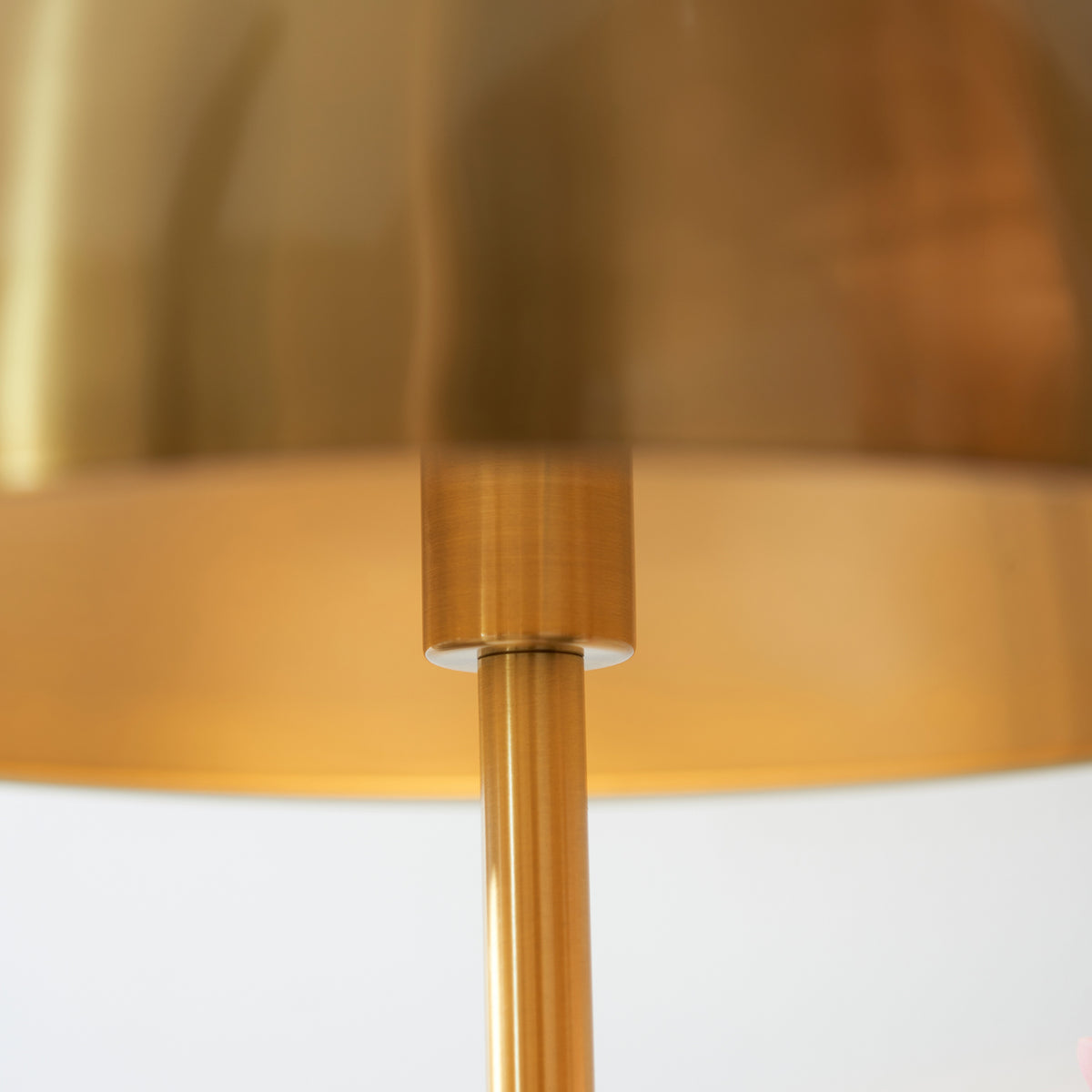 Gallery Direct Astoria Table Lamp Brass and Marble, close-up of the finish and design